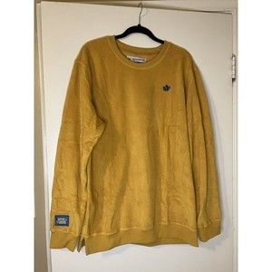 Dutch Bros Yellow Soft Fleece Long Sleeve Embroidered Cotton Sweater XL